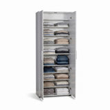 Dulap Multifunctional Adore Porto, 2 usi, 8 rafturi, Alb, 76x187x36 cm