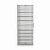 Dulap Multifunctional Adore Porto, 2 usi, 8 rafturi, Alb, 76x187x36 cm
