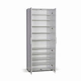 Dulap Multifunctional Adore Porto, 2 usi, 8 rafturi, Alb, 76x187x36 cm