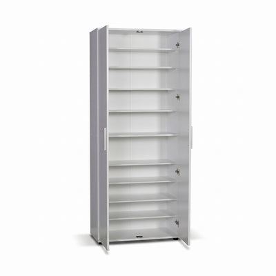 Dulap Multifunctional Adore Porto, 2 usi, 8 rafturi, Alb, 76x187x36 cm, foto produs 9