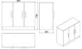 DULAP MULTIFUNCTIONAL AR3 - CA, Alb, 89 x 74 x 39 cm