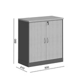 Dulap multifunctional Fesialo, 80x41x80 cm - Natural-Antracit