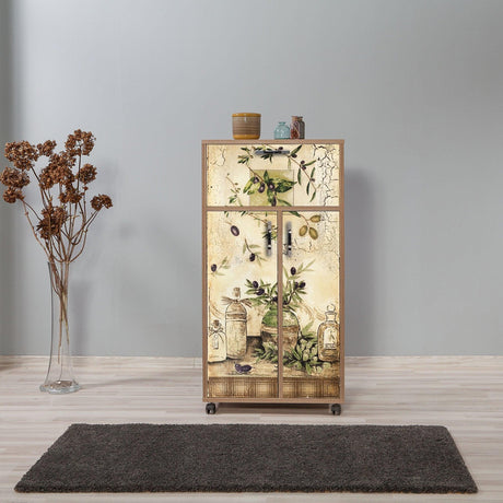 Dulap Multifunctional Kiler - Multi Purpose Cabinet 3, Crem, 116x36x60 cm
