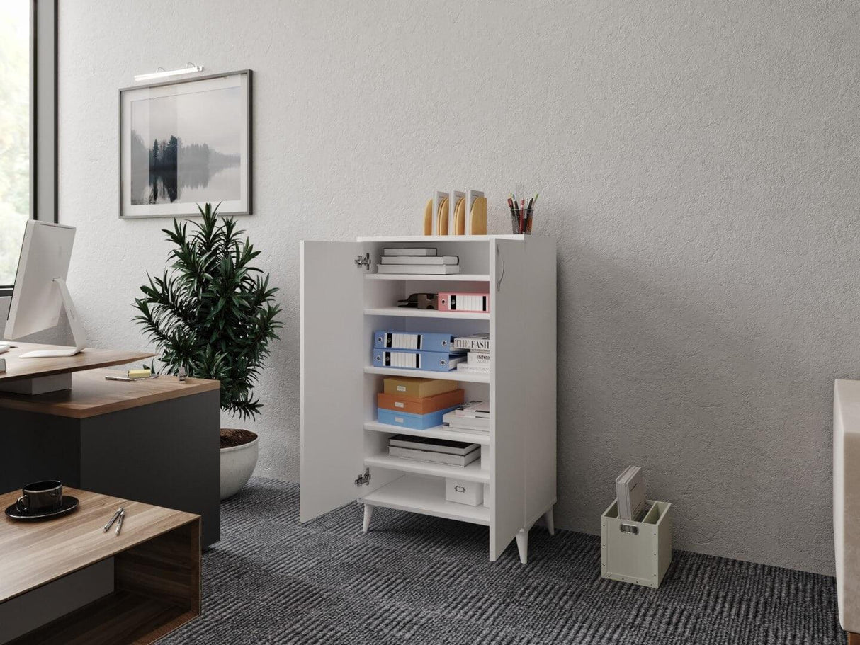 DULAP MULTIFUNCTIONAL Medio - White, Alb, 37x118x70 cm