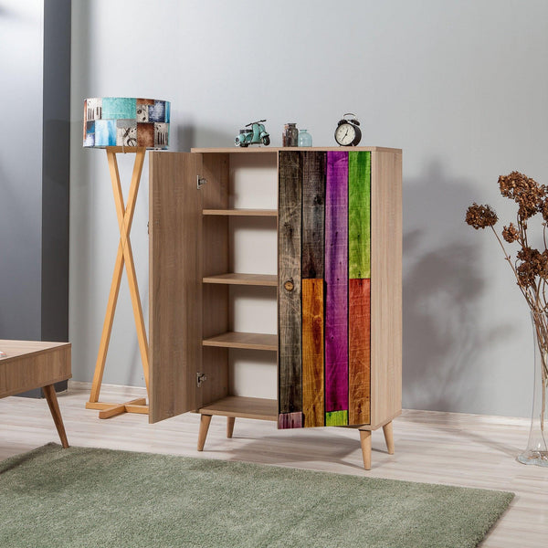 Dulap Multifunctional Multibox -Multi Purpose Cabinet 10, Stejar Sonoma, 127x36x80 cm