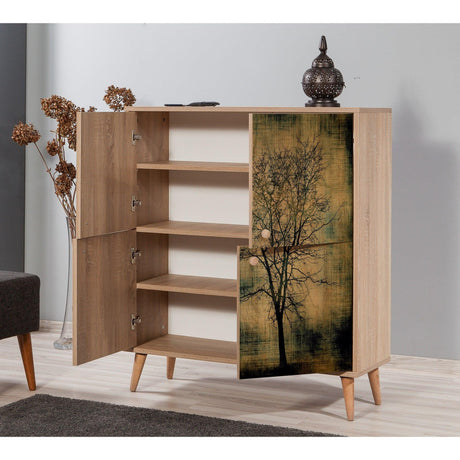 DULAP MULTIFUNCTIONAL Multilüx Multi Purpose Cabinet 7, Stejar Sonoma, 111x36x95 cm