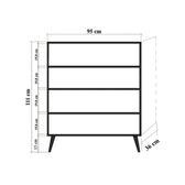 DULAP MULTIFUNCTIONAL Multilüx Multi Purpose Cabinet 7, Stejar Sonoma, 111x36x95 cm