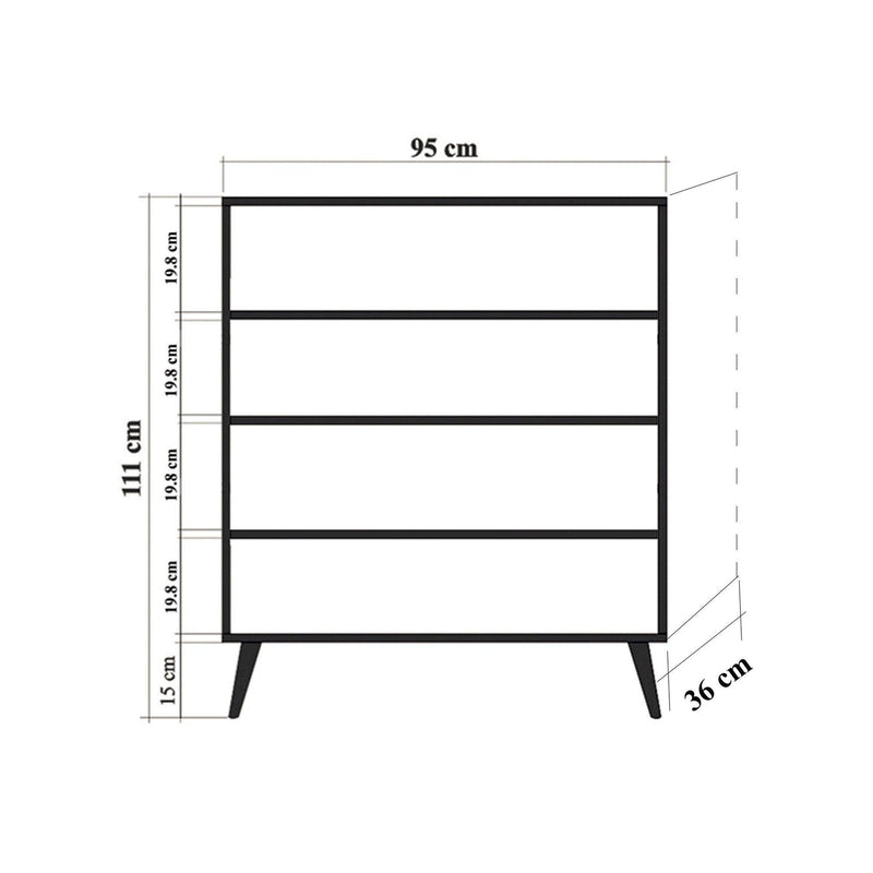 DULAP MULTIFUNCTIONAL Multilüx Multi Purpose Cabinet 7, Stejar Sonoma, 111x36x95 cm