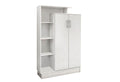 Dulap multifunctional Nilay cu 2 usi si rafturi, Alb, 90 x 140 x 30 cm