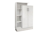 Dulap multifunctional Nilay cu 2 usi si rafturi, Alb, 90 x 140 x 30 cm