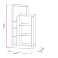 Dulap multifunctional Nilay cu 2 usi si rafturi, Alb, 90 x 140 x 30 cm
