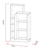 Dulap multifunctional Nilay cu 2 usi si rafturi, Alb, 90 x 140 x 30 cm