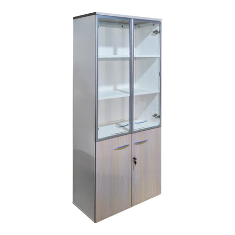 Dulap multifunctional Office, Sticla, Sonoma, 80x40x200 cm