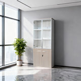 Dulap multifunctional Office, Sticla, Sonoma, 80x40x200 cm