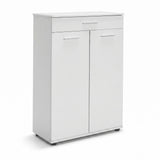 Dulap Multifuncțional pentru Hol, Baie sau Bucătărie, 2 Uși, 1 Sertar, Alb - Natur, 73x108x35 cm - Alb