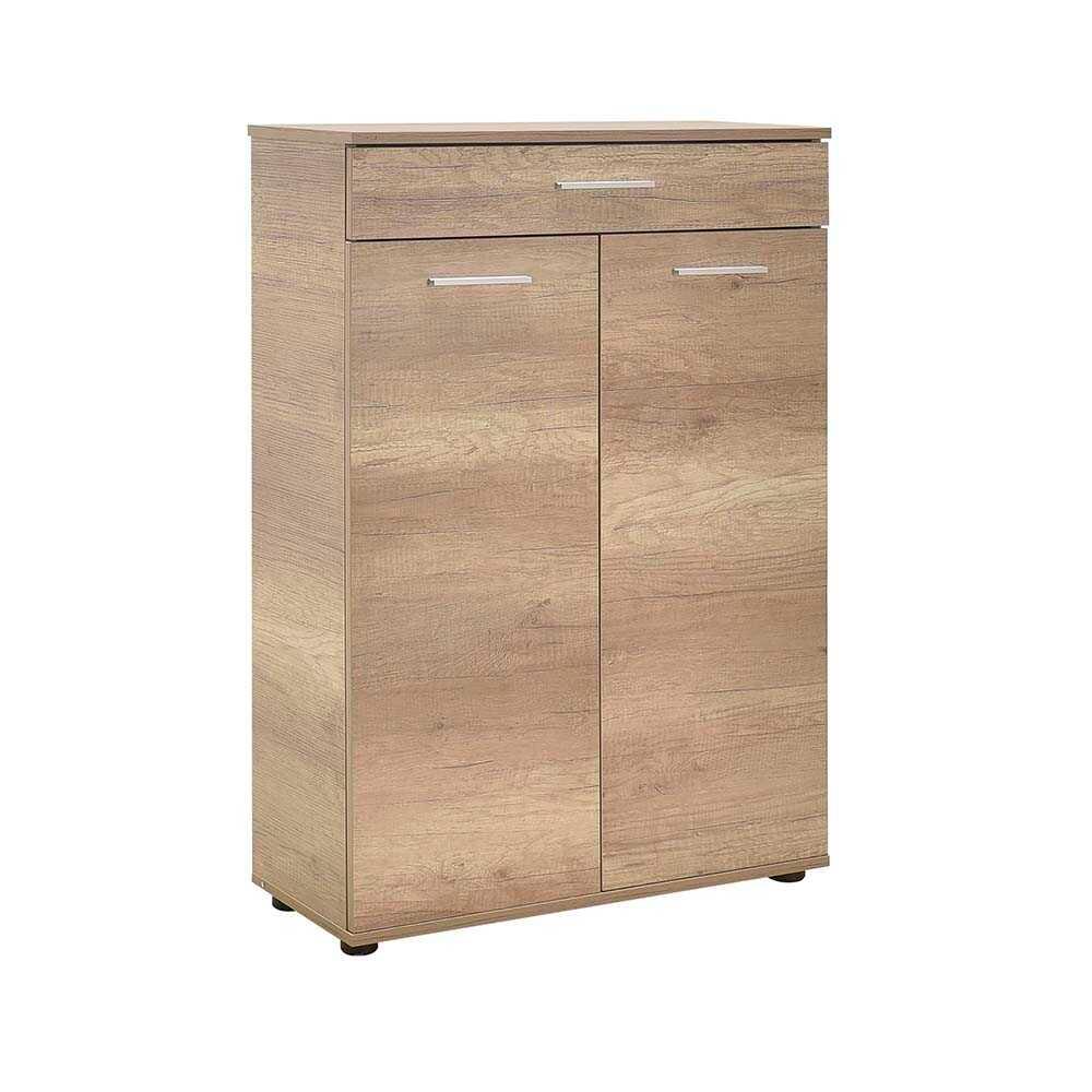 Dulap Multifuncțional pentru Hol, Baie sau Bucătărie, 2 Uși, 1 Sertar, Alb - Natur, 73x108x35 cm - Natur