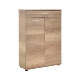 Dulap Multifuncțional pentru Hol, Baie sau Bucătărie, 2 Uși, 1 Sertar, Alb - Natur, 73x108x35 cm - Natur