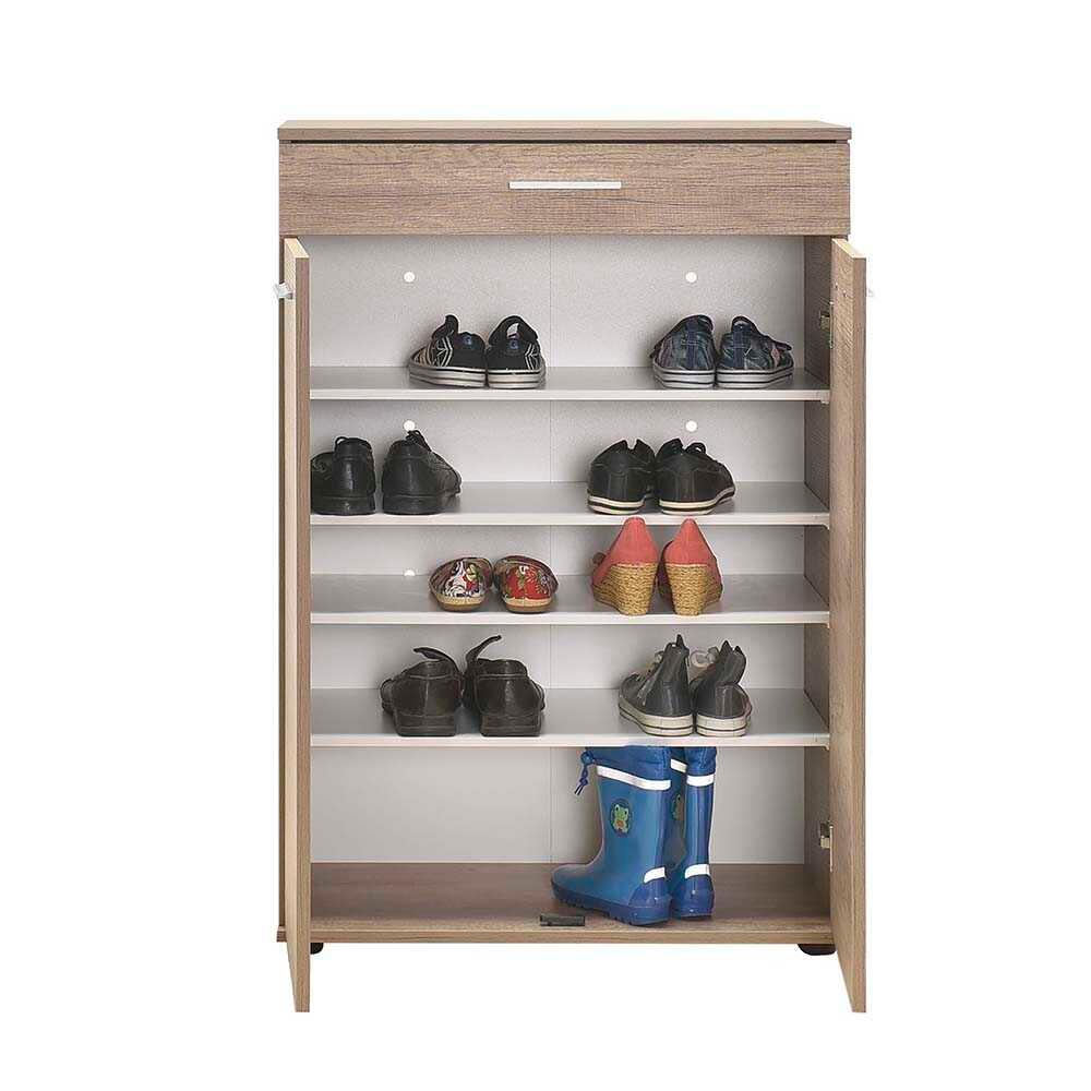 Dulap Multifuncțional pentru Hol, Baie sau Bucătărie, 2 Uși, 1 Sertar, Alb - Natur, 73x108x35 cm - Natur