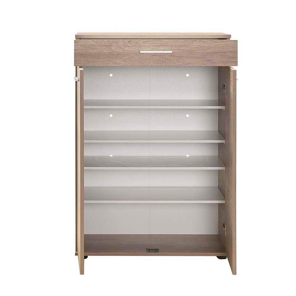 Dulap Multifuncțional pentru Hol, Baie sau Bucătărie, 2 Uși, 1 Sertar, Alb - Natur, 73x108x35 cm - Natur