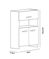 DULAP MULTIFUNCTIONAL rawqw, Alb, 60x101,8x31,8 cm