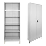 Dulap multifunctional Ugren, Metal, 70x40x190 cm - Gri