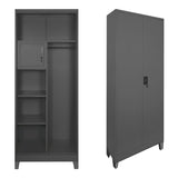 Dulap multifunctional Zogi, Metal, 70x40x190 cm - Antracit