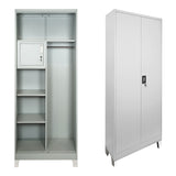 Dulap multifunctional Zogi, Metal, 70x40x190 cm - Gri