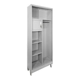 Dulap multifunctional Zogi, Metal, 70x40x190 cm - Gri