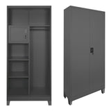 Dulap multifunctional Zogi, Metal, Antracit, 90x45x190 cm