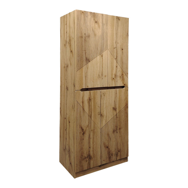 Dulap-pantofar cu functie de depozitare Kebell, Lemn, Stejar, 71x41x180 cm