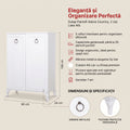 Dulap Pantofi Adore Country, 2 usi Lake Alb, 5 rafturi, 80x108x34 cm, detaliu produs