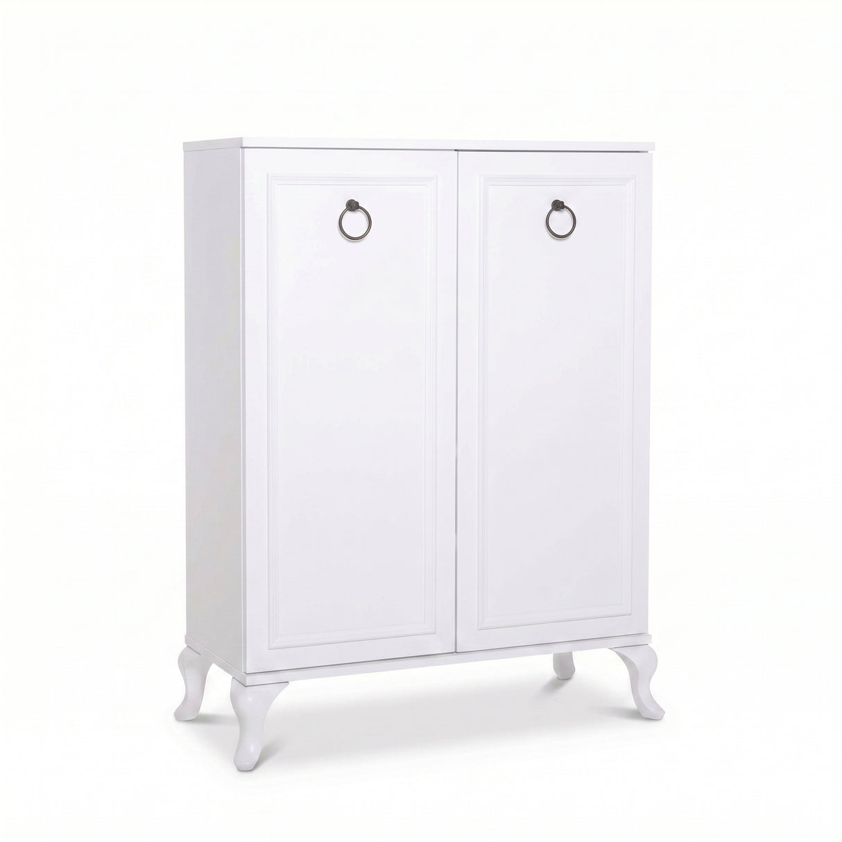 Dulap Pantofi Adore Country, 2 usi Lake Alb, 5 rafturi, 80x108x34 cm