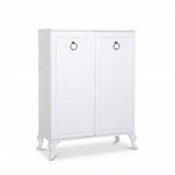 Dulap Pantofi Adore Country, 2 usi Lake Alb, 5 rafturi, 80x108x34 cm