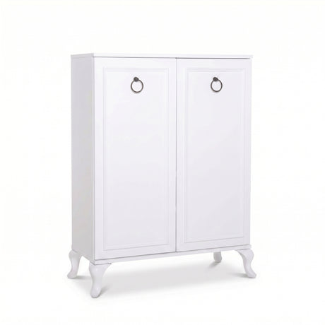 Dulap Pantofi Adore Country, 2 usi Lake Alb, 5 rafturi, 80x108x34 cm