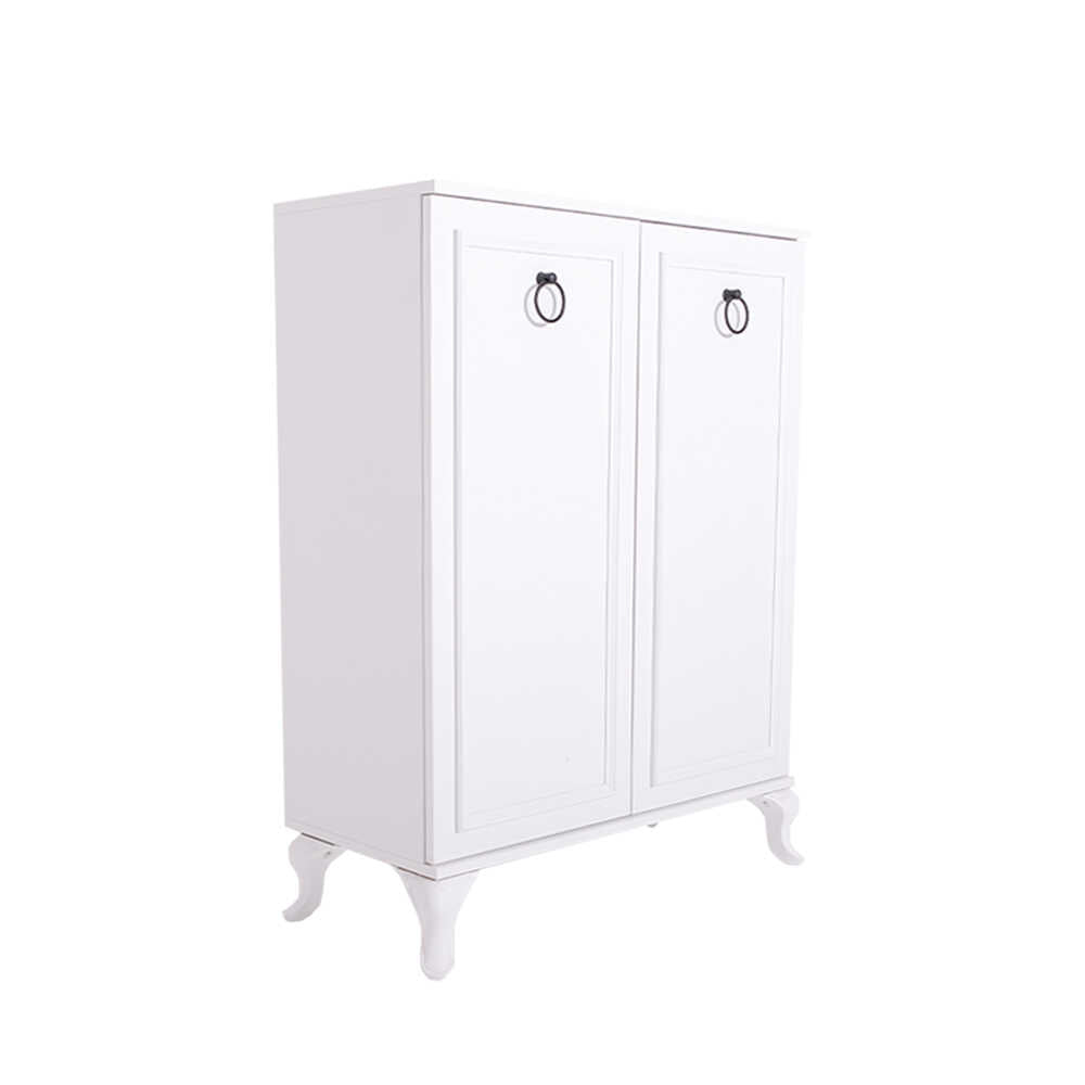 Dulap Pantofi Adore Country, 2 usi Lake Alb, 5 rafturi, 80x108x34 cm