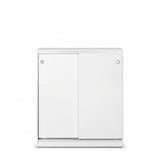 Dulap Pantofi Adore Diamond, 2 usi glisante, 5 rafturi, Alb - Natur, 91x105x37 cm - Alb
