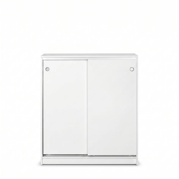 Dulap Pantofi Adore Diamond, 2 usi glisante, 5 rafturi, Alb, 91x105x37 cm