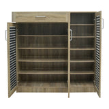 Dulap pantofi cu spațiu pentru 30 perechi Sante, Lemn, sonoma-antracit, 120x37x123 cm