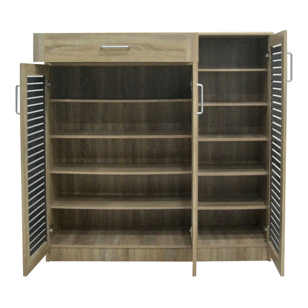 Dulap pantofi cu spațiu pentru 30 perechi Sante, Lemn, sonoma-antracit, 120x37x123 cm
