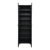 Dulap pantofi cu functie organizare Racka, Lemn, Alb, 58x34x186 cm - Antracit