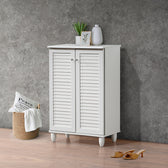 Pantofar Dulap pantofi pentru 10 perechi, model Santo, Alb, Lemn, 60x34x91 cm - Organizare