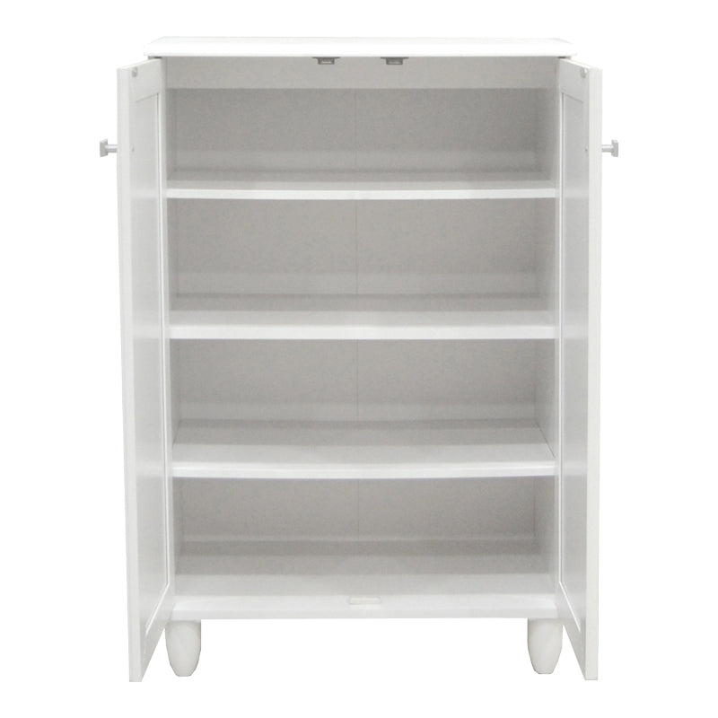 Dulap pantofi pentru 10 perechi, model Santo, Lemn, Alb, 60x34x91 cm