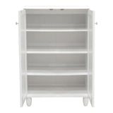 Dulap pantofi pentru 10 perechi, model Santo, Lemn, Alb, 60x34x91 cm