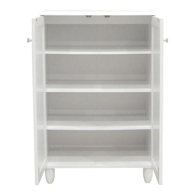 Dulap pantofi pentru 10 perechi, model Santo, Alb, Lemn, 60x34x91 cm, imagine suplimentara