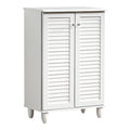 Dulap pantofi pentru 10 perechi, model Santo, Alb, Lemn, 60x34x91 cm, detaliu produs