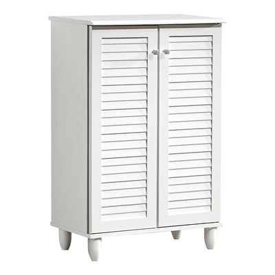Dulap pantofi pentru 10 perechi, model Santo, Alb, Lemn, 60x34x91 cm, detaliu produs
