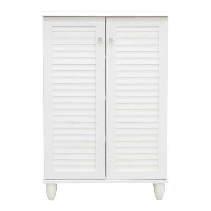 Dulap pantofi pentru 10 perechi, model Santo, Lemn, Alb, 60x34x91 cm