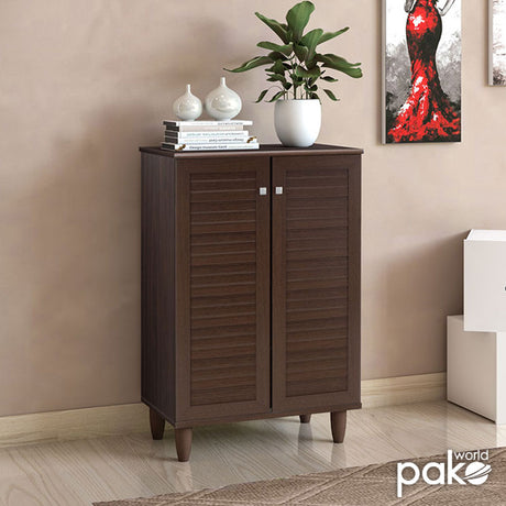 Dulap pantofi SANTΟ, 10 - 12 perechi, nuc, 60x35x92 cm