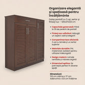 Dulap pantofi Sante 30 perechi, nuc, 120x37x123 cm, detaliu produs
