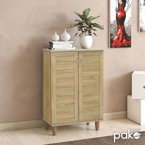 Dulap pantofi Santi, 10 - 12 perechi, Nuc - Stejar, 60x35x92 cm